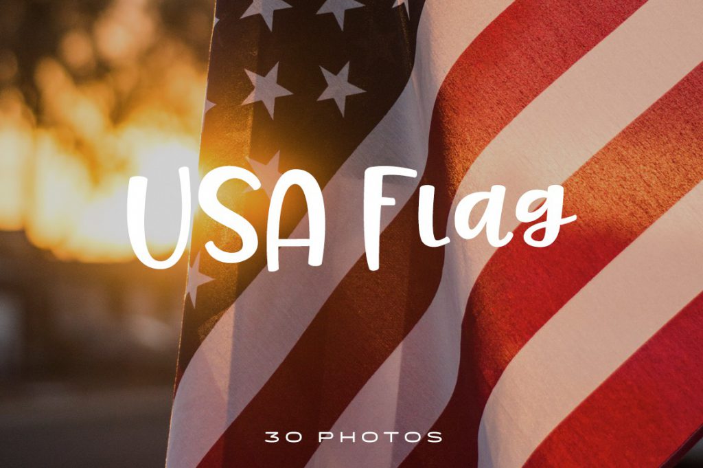 Celebrate freedom with these beautiful red, white, and blue USA flags from this photo pack.