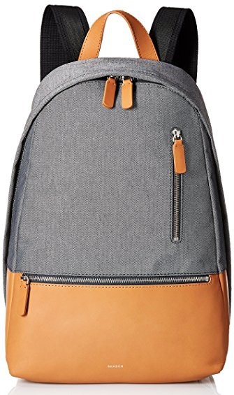 Skagen Kroyer Recycled Twill and Leather Backpack