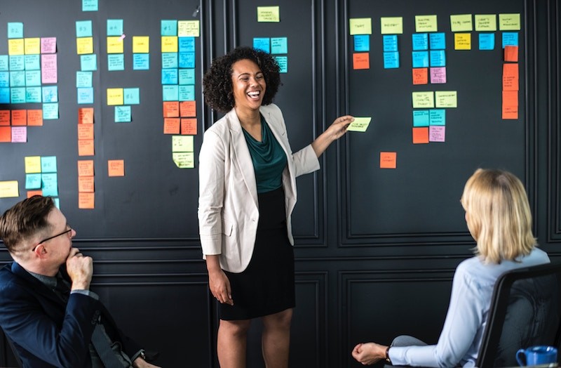 Woman Giving a Presentation