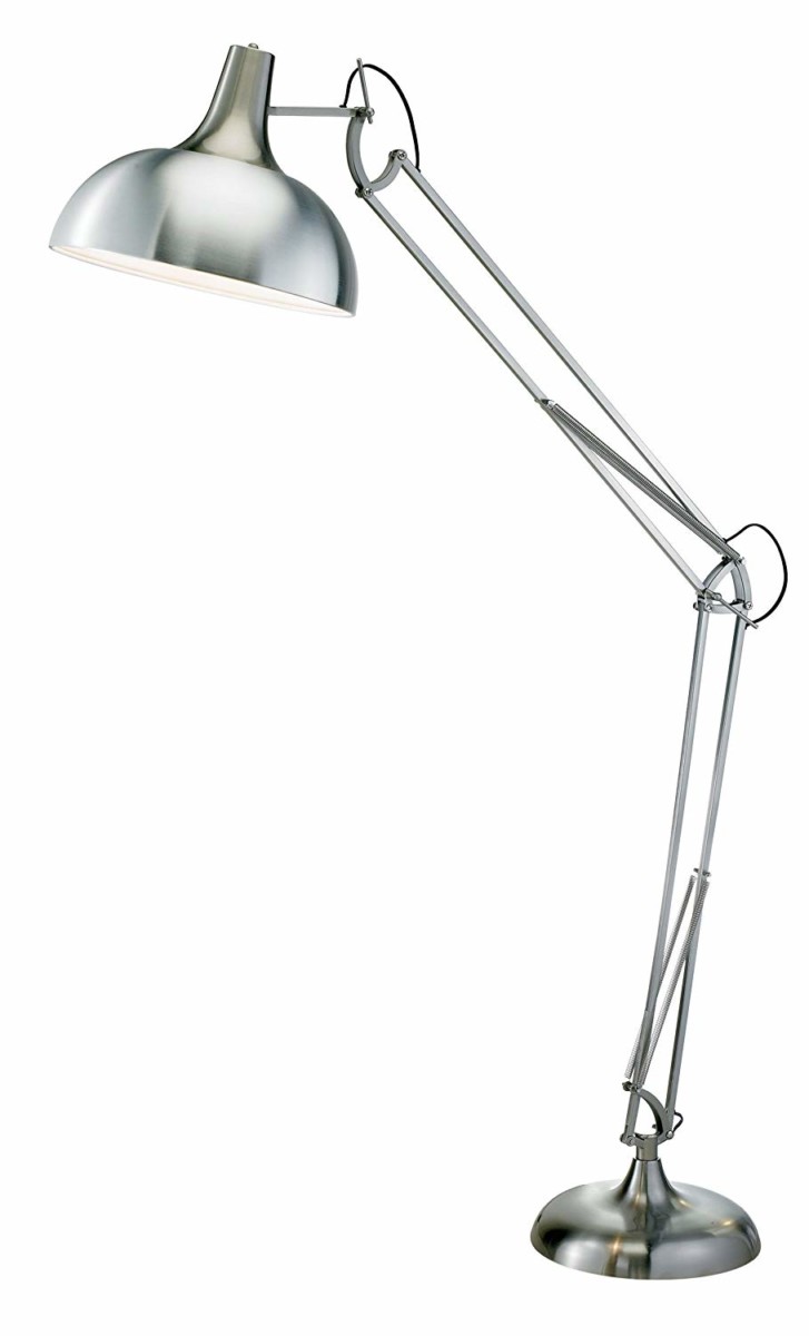 Adjustable Night Lamp in Satin Steel