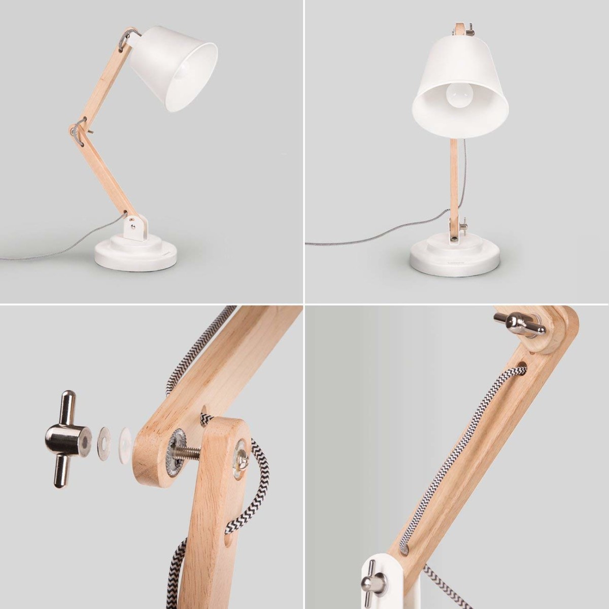 Tomons Natural Wood Desk Lamp