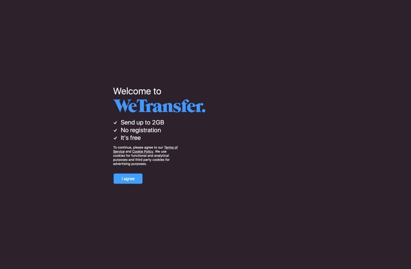 WeTransfer is the simplest way to send your files around the world. Share large files up to 2GB for free.