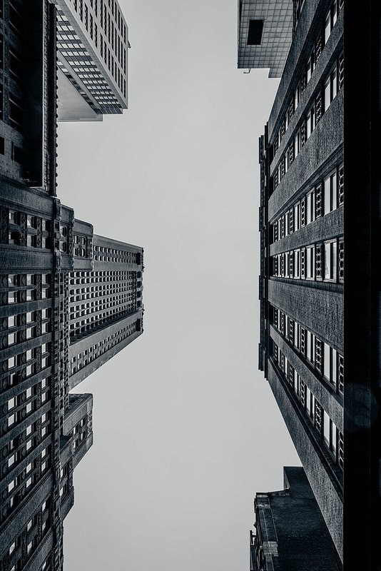 Upwards View of the New York City Architecture