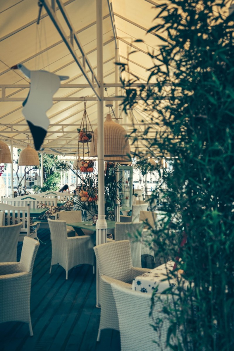 Beautiful Nautical Restaurant with White Interior