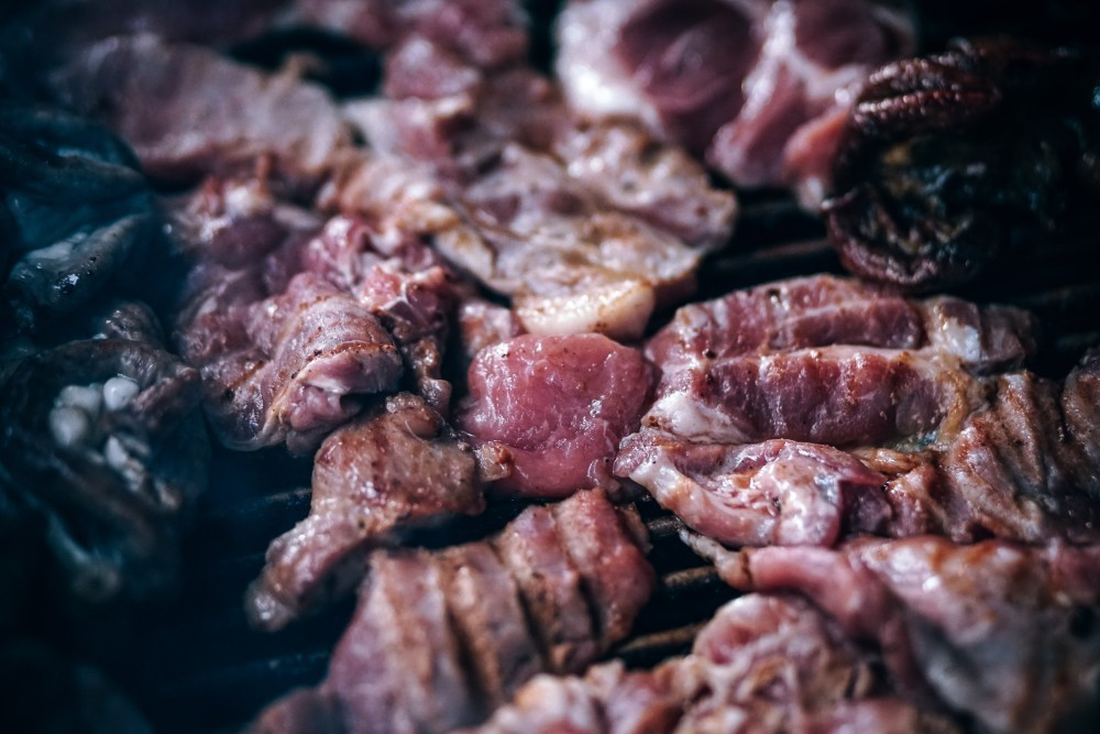 Close-up Shot of Grilled Pork