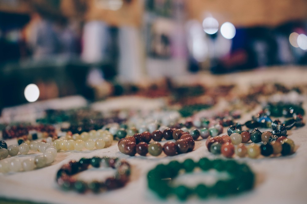 Close-up Shot of Hand Crafted Jewelry for Sale