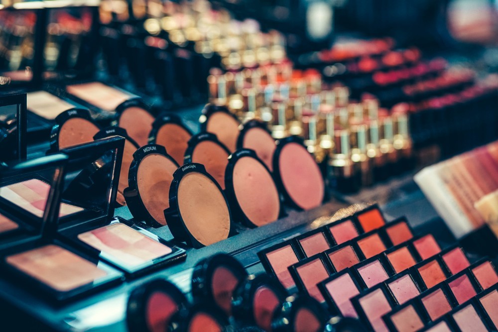 Close-up Shot of a Make-up Display