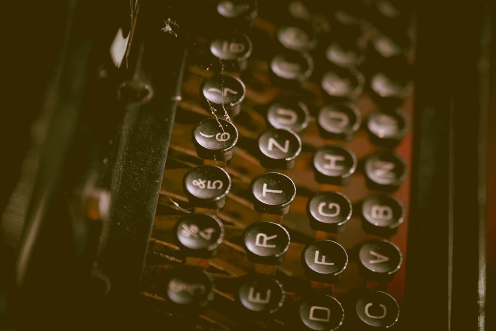 Close-up Shot of a Vintage Typewriter