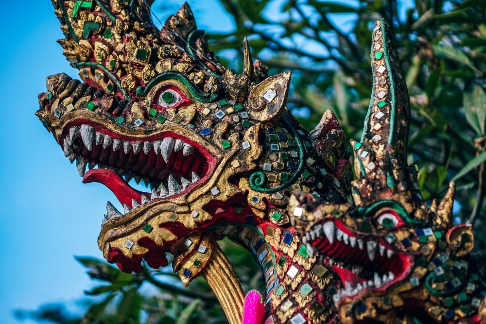 Colorful Dragon Statue at Doi Suthep Temple