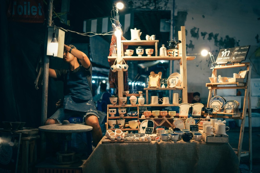 Decorative Ceramics Shop at the Chiang Mai Night Market