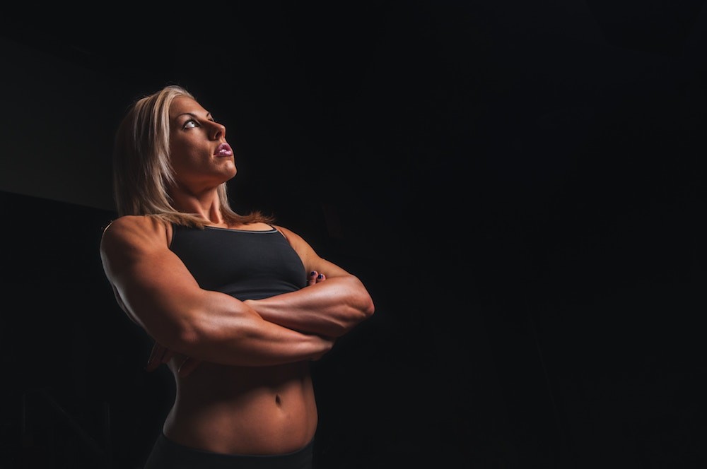 Fitness Woman Looking Up