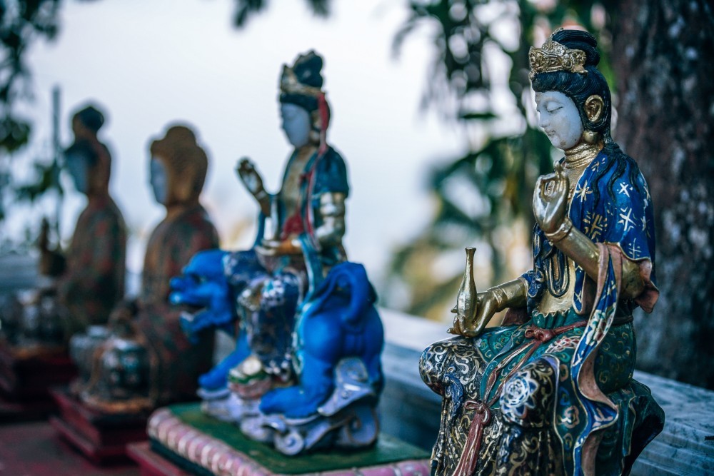 Four Small Thai Statues at the Doi Suthep Temple