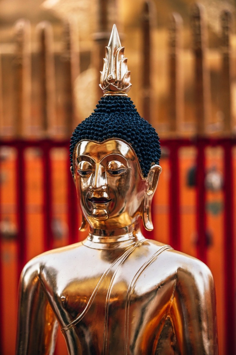 Golden Buddha Statue Inside Doi Suthep Temple