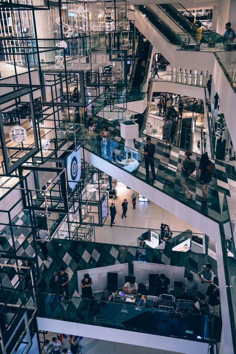 Multiple Floors inside the Siam Discovery Mall in Bangkok