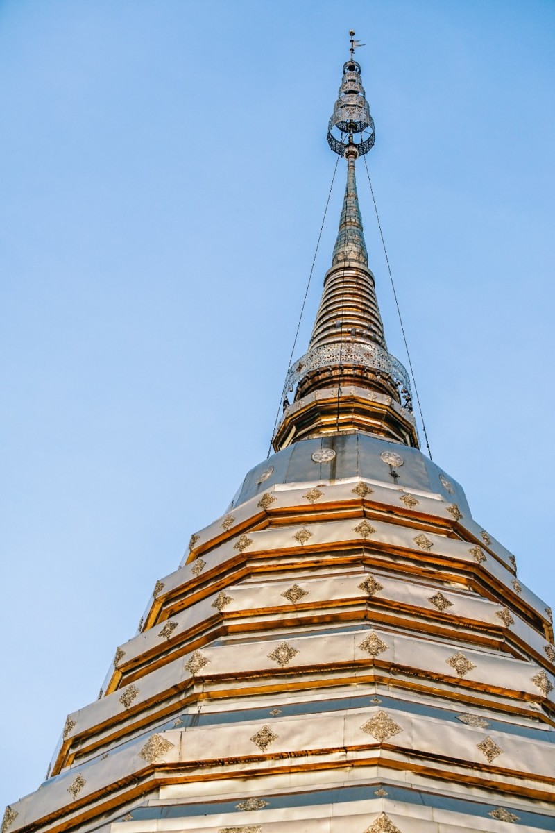 The Top of the Doi Suthep Temple in Chiang Mai