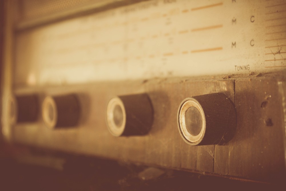 Vintage Radio Player Photographed in a Sepia Tone