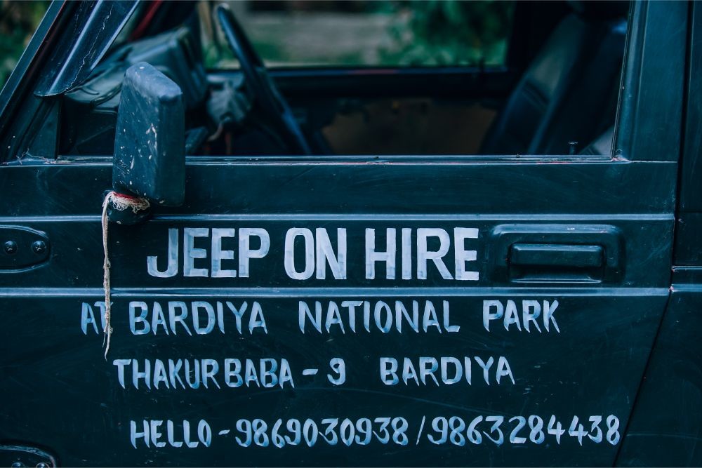 Jeep on Hire at the Bardiya National Park