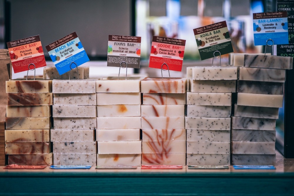 Organic Soap Bars with Different Scents