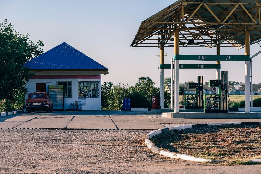 Small Gas Station in Dzhankoy Crimea