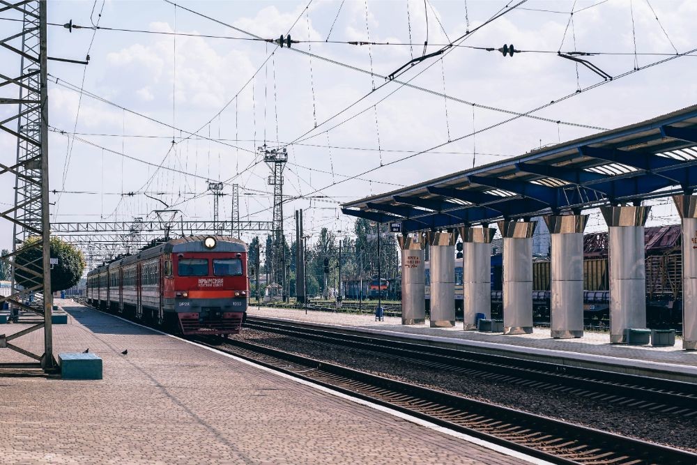 Train Approaching the Station