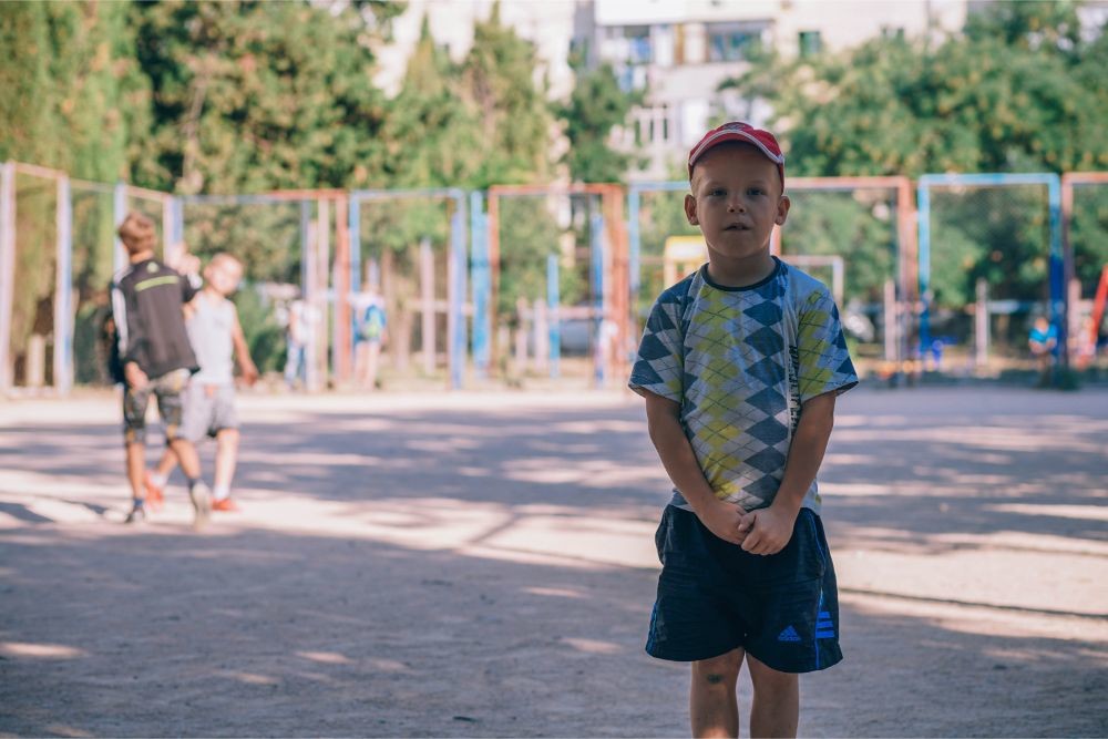 Young Kid Posing at a Playground in Sevastopol