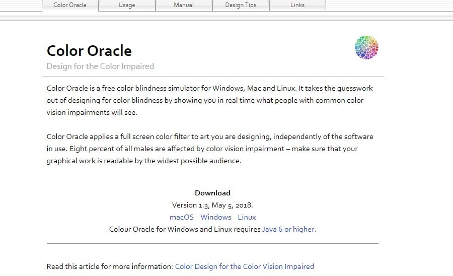 color oracle astro