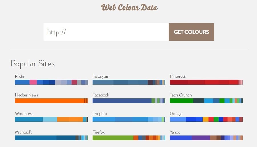 Web Color Data color tool