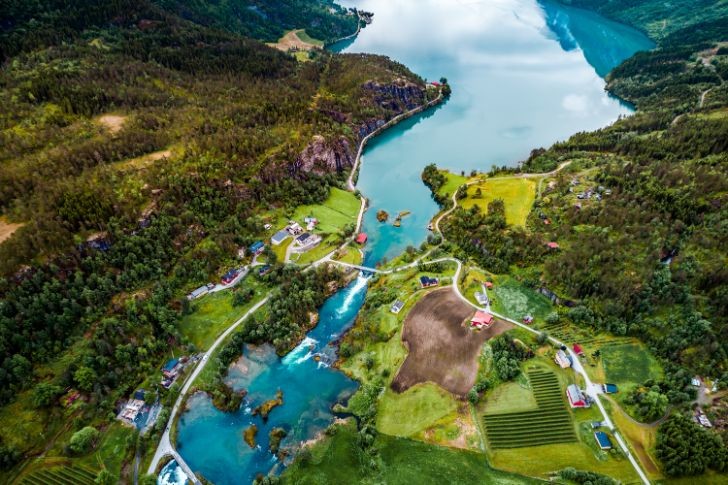 beautiful nature norway aerial photography PTQSM