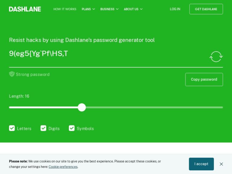 dashlane password generator