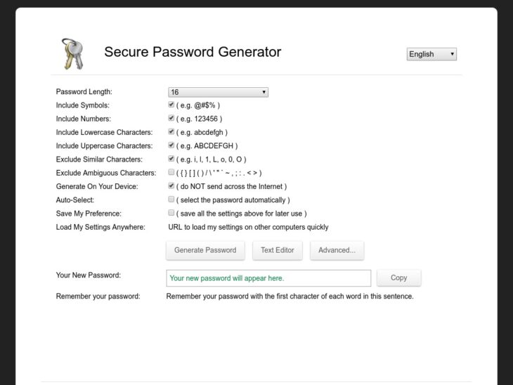 nord password generator