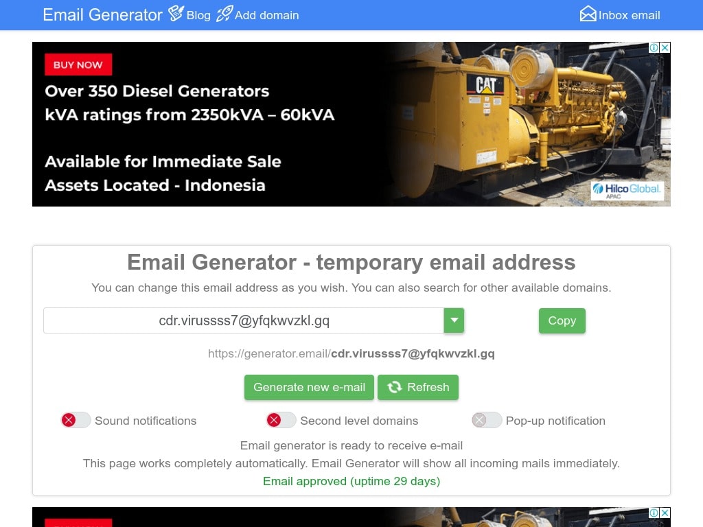 generator email xdesktop ca min