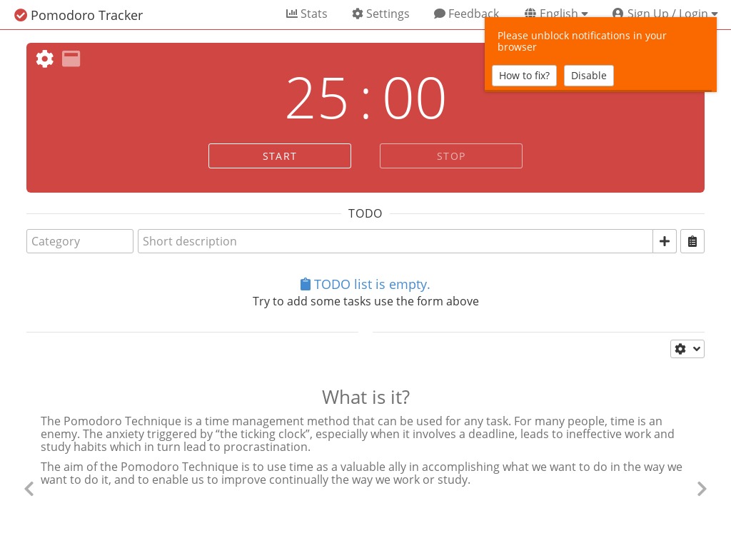 pomodoro tracker online