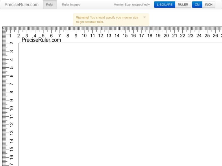 ruler online life sized ruler
