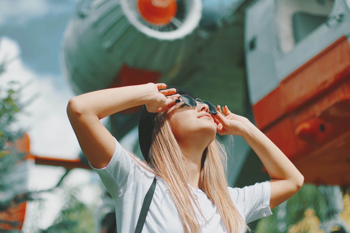 carefree girl portrait enjoying a beautiful day DYMQ