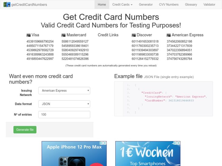 5 Best Credit Card Generators For Testing And User Experience Fancycrave 4800