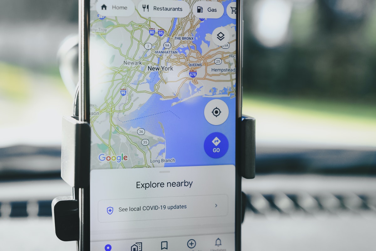 Google Maps Application Open on an Iphone