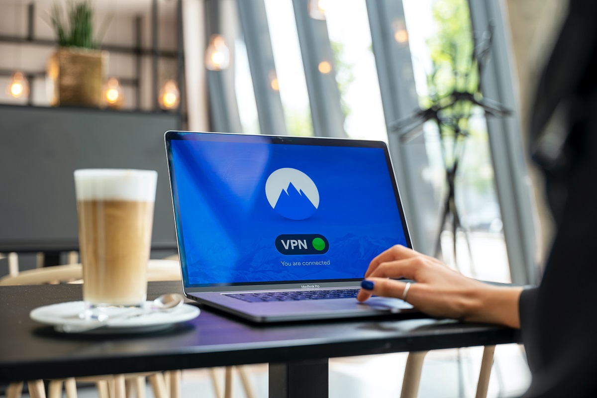 woman using a vpn on her laptop