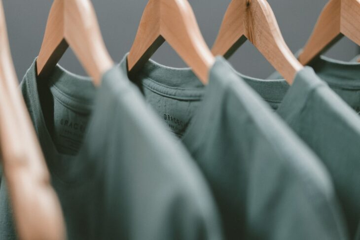 green clothes hanger