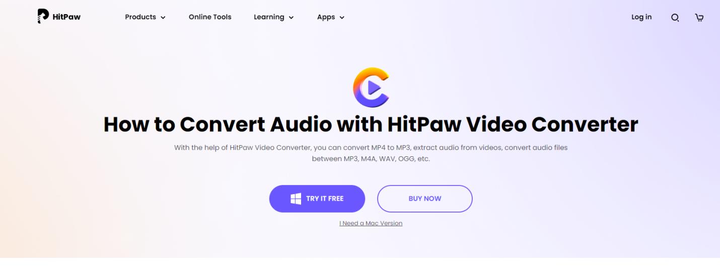HitPaw all in one converter to convert video to MP3 